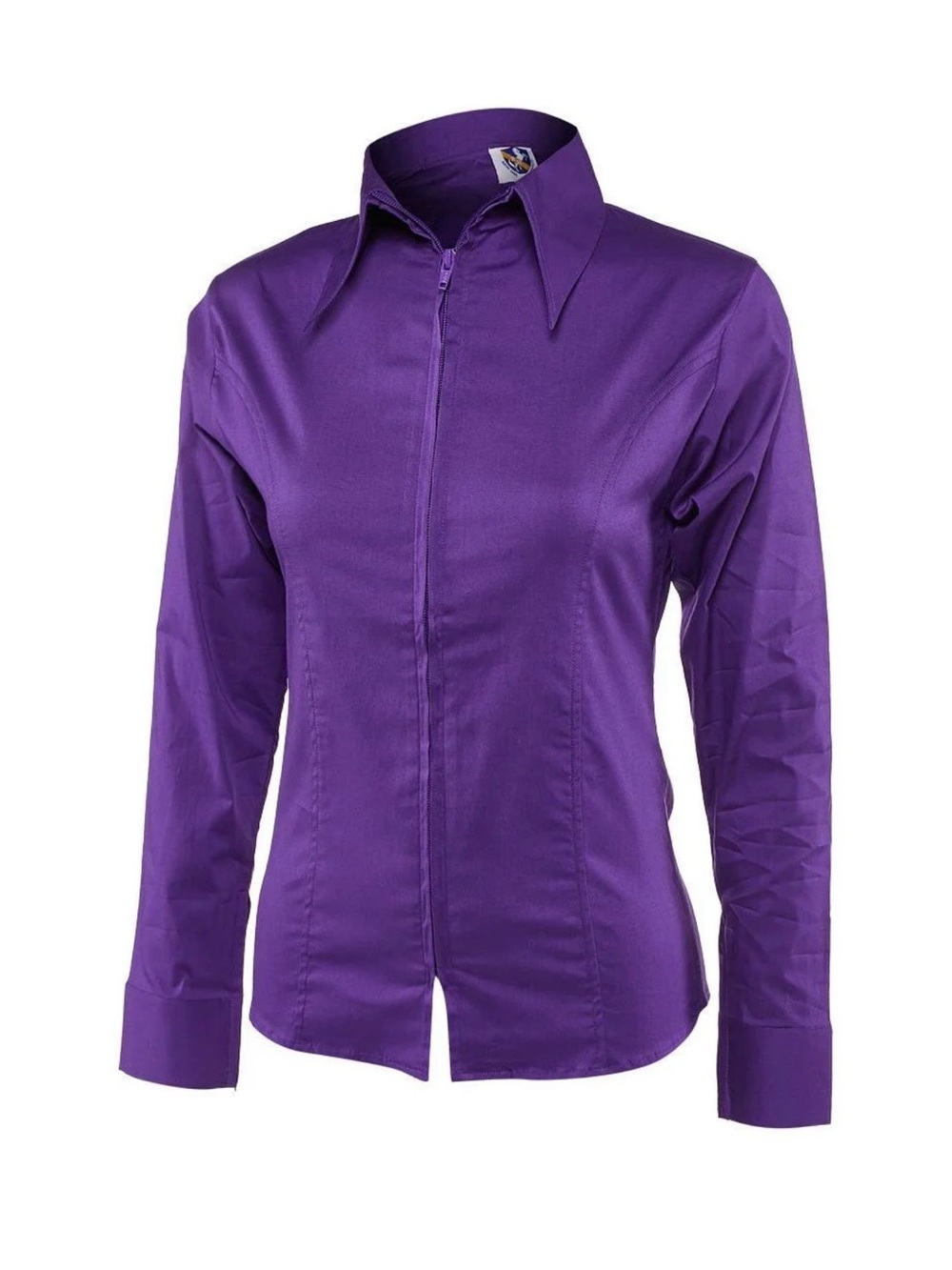 Royal Highness Ladies' Zip-Up Fitted Western Show Shirt - Purple - Small